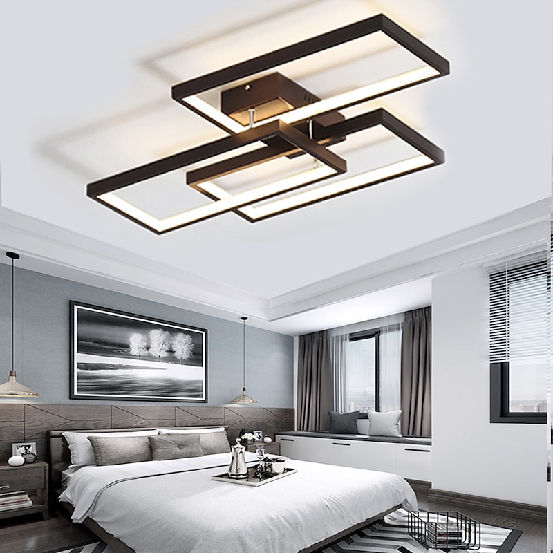 60 cm LED Ceiling Light Flush Mount Lights Aluminum Painted Finishes Modern 110-120V 220-240V / CE Certified ONLY DIMMABLE WITH REMOTE CONTROL