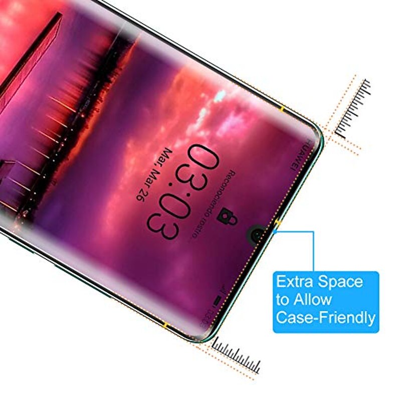 2 pcs Phone Screen Protector For Huawei P30 Pro Tempered Glass 9H Hardness Anti-Fingerprint High Definition Explosion Proof Scratch Proof Phone Accessory2
