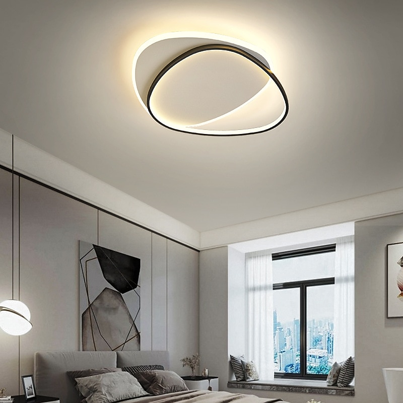 LED Ceiling Light Modern Simple Basic 37cm 46cm Geometric Shapes Flush Mount Lights Metal Modern Style Geometrical Painted Finishes 220-240V 110-120V