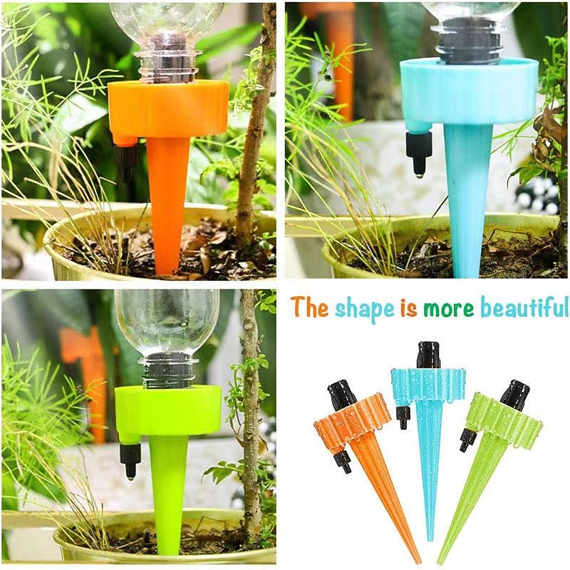 18 PCS Plant Automatic Watering Tip Holiday Automatic Plant Watering Drip Irrigation Slow Release Equipment Potted Plant Watering Tool With Slow Release Switch Control Valve to Care for Your Plants An2