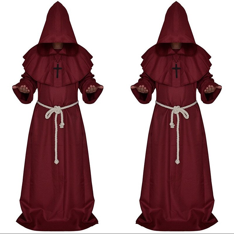 Punk & Gothic Medieval Renaissance Coat Outerwear Solid Colored Fancy Dress Men's Fantasy Party Adults' Coat4