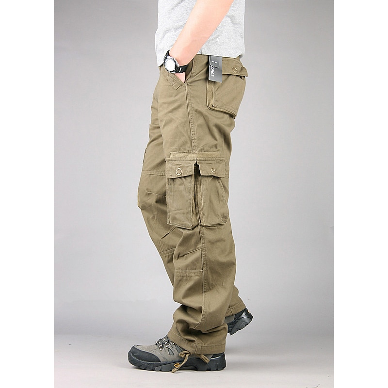 Men's Cargo Pants Hiking Pants Trousers Work Pants Track Pants Military Spring Outdoor Ripstop Quick Dry Multi Pockets Sweat wicking Bottoms 6 Pockets Black Yellow Cotton Hunting Fishing Climbing 304