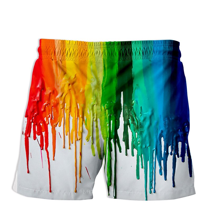 Men's Print Graphic Prints Colorful Swim Shorts Board Shorts Swimming Trunks Mid Waist Designer Casual / Sporty Big and Tall Holiday Beach Swimming Pool Drawstring with Mesh lining Elastic Waist2