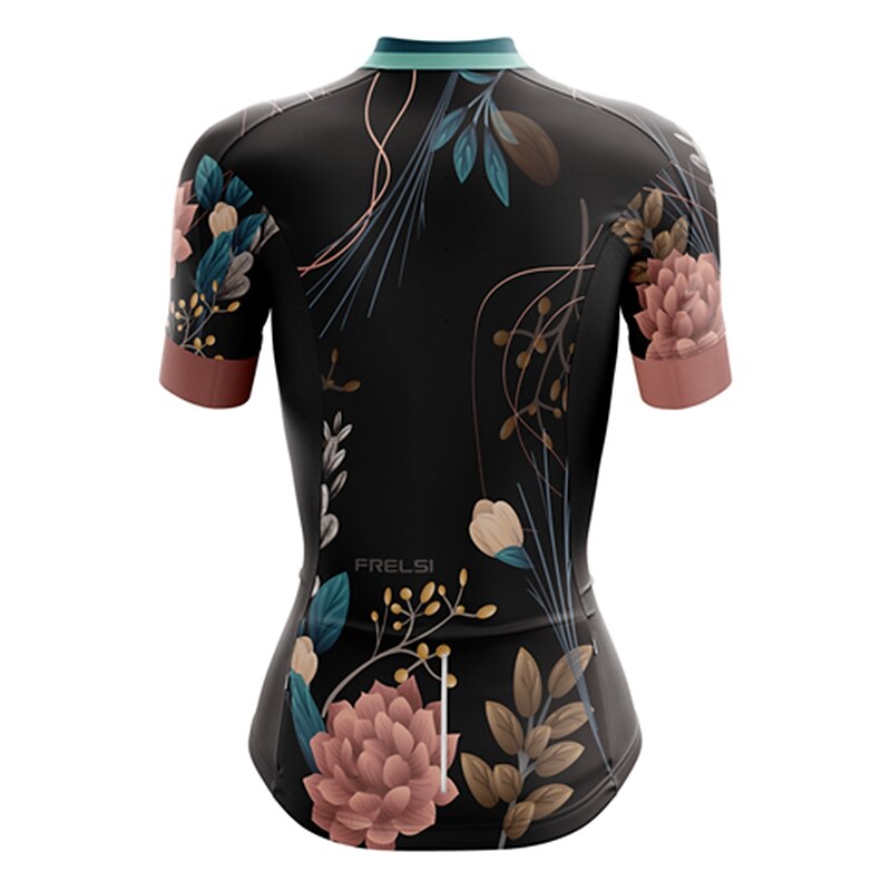 Women's Cycling Jersey Graphic Floral Botanical Funny Short Sleeve Bike Jersey Top with 3 Rear Pockets Mountain Bike MTB Road Bike Cycling Fast Dry Soft Back Pocket Comfortable Sports Black Yellow4