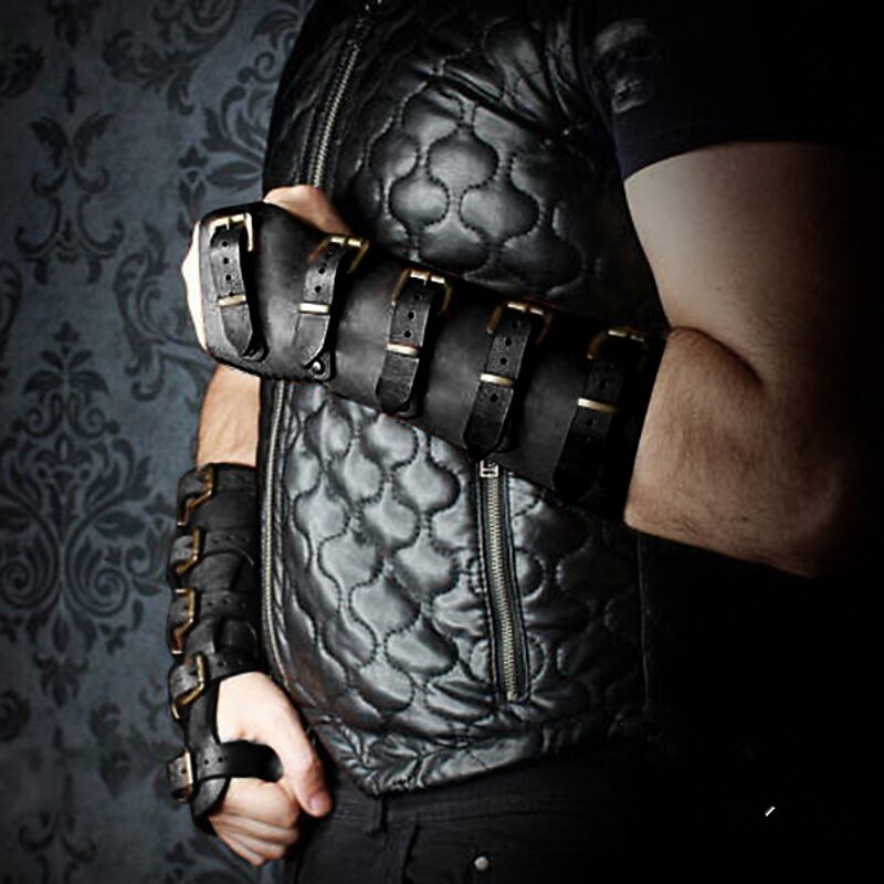 Punk & Gothic Medieval Steampunk Gloves Plague Doctor Viking Fancy Dress Men's Viking Christmas Adults' Gloves