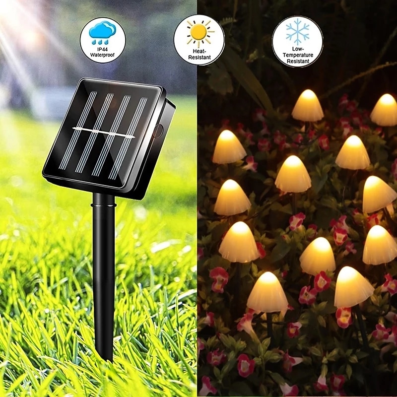 LED Solar String Light Outdoor Garden Decoration Mushroom Lights IP65 Waterproof Garland Patio Decor Outdoor Solar Lights Fairy Light3