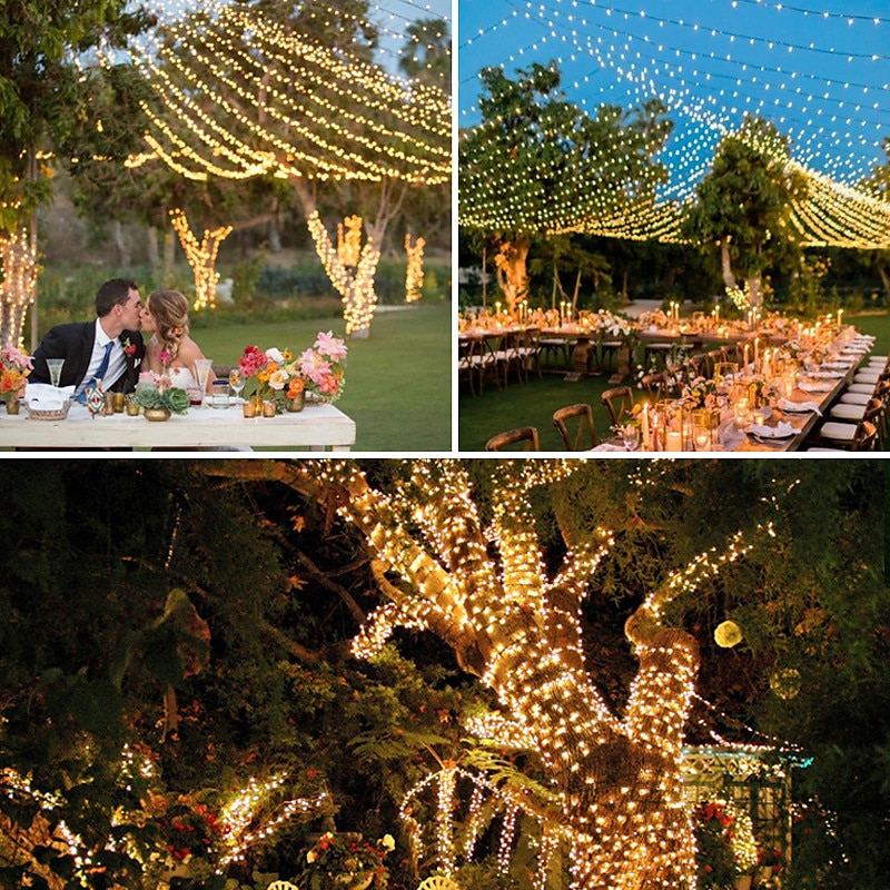 LED String Lights 100M 800LEDs Outdoor Waterproof LED String Lights Christmas Fairy Lights Holiday Lighting Wedding Party Christmas Tree Garden Decoration Lights EU UK Plug3
