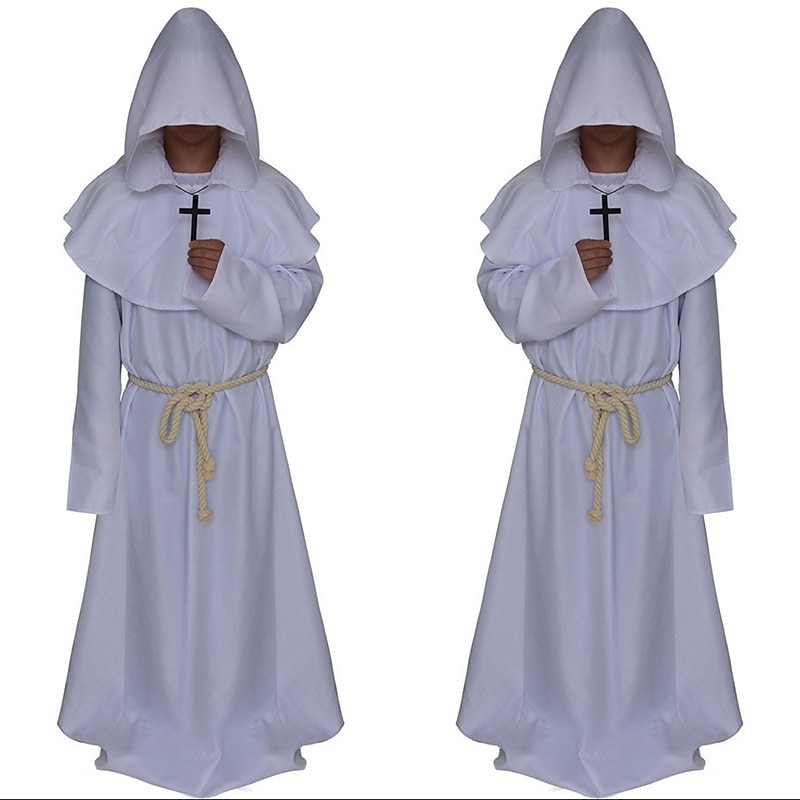 Punk & Gothic Medieval Renaissance Coat Outerwear Solid Colored Fancy Dress Men's Fantasy Party Adults' Coat2