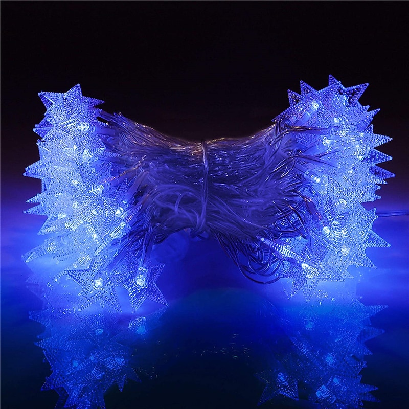 Ramadan Eid Lights LED Solar Star String Lights 40Ft 12M 100LEDs 7M 50LEDs 6.5M 30LEDs 5M 20LEDs 8Modes Twinkle Fairy Lights Waterproof Star Lights for Outdoor Gardens Lawn Patio Landscape Christmas3