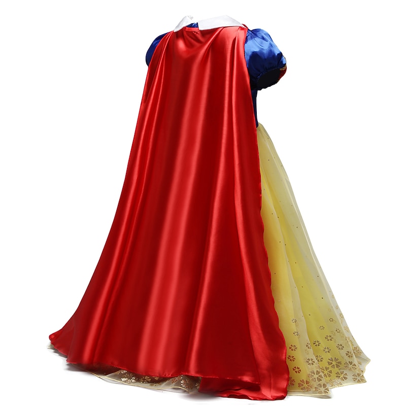 Snow White Fairytale Princess Dress Party Costume Flower Girl Dress Girls' Movie Cosplay Vacation Costume Party RedYellow Dress Christmas Children's Day New Year Polyester World Book Day Costumes4