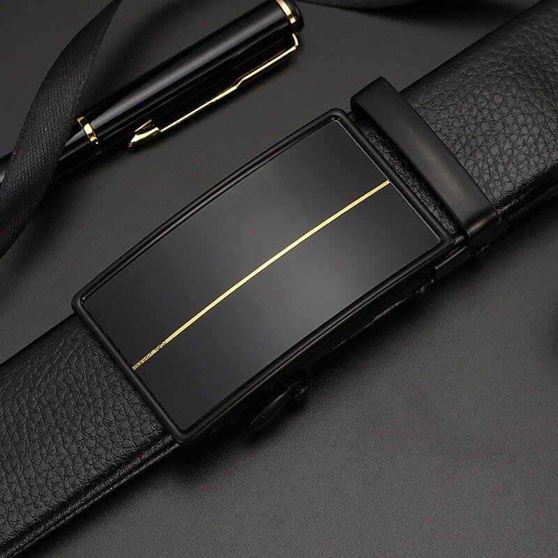 Men's Faux Leather Belt Ratchet Belt Black Red Faux Leather leatherette Fashion Party Work Solid Color Office / Career Daily Wear
