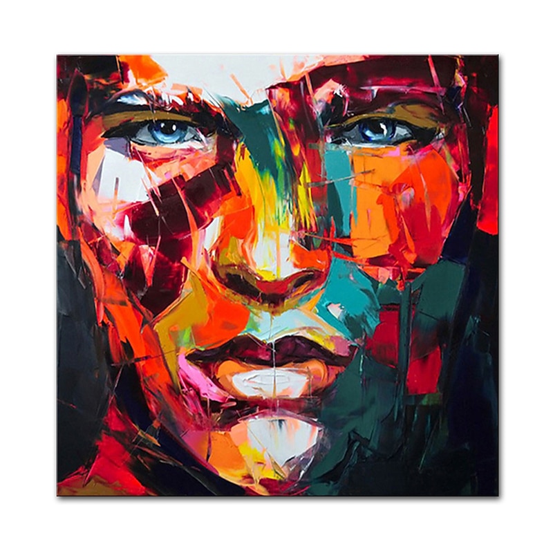 Oil Painting Handmade Hand Painted Wall Art Mintura Modern Abstract Face Home Decoration Decor Rolled Canvas No Frame Unstretched2