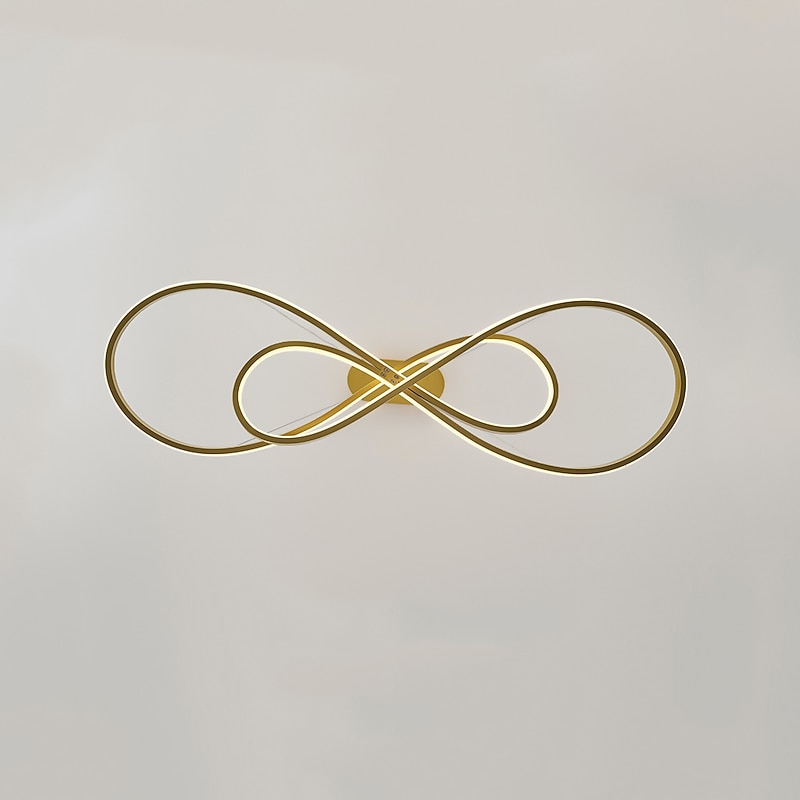 LED Pendant Light Modern Kitchen Island Light Black Gold 100cm Geometric Shapes Flush Mount Lights Aluminum Painted Finishes 110-120V 220-240V ONLY DIMMABLE WITH REMOTE CONTROL4