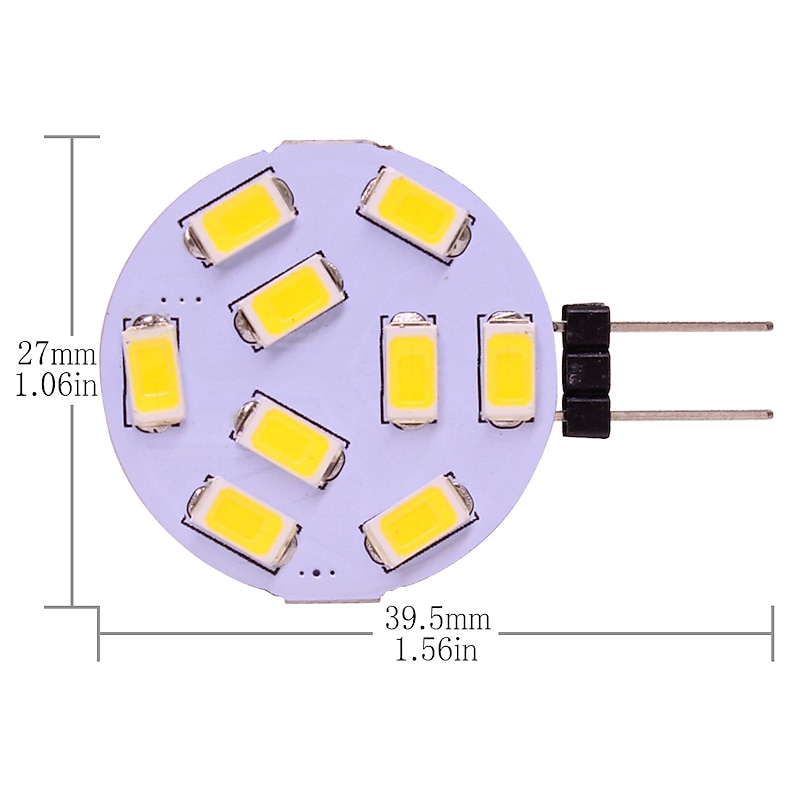 LED Round Range Lamp Bulb 5 pcs G4 15 LEDs 5730 SMD 12V - 24V DC AC White Warm Cold White2