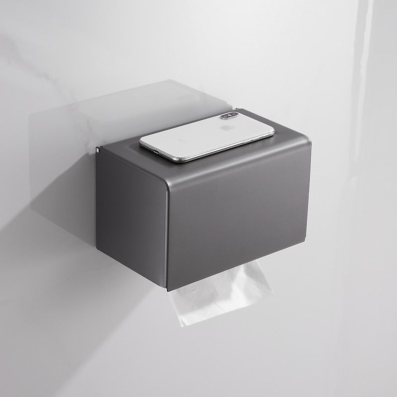 Bathroom Accessory Set,Bathroom Hardware Space Aluminium Wall Mounted Gun GreyTowel Rack /Corner Shelf/Robe Hook/Toilet Paper Holder/Towel Bar/Toilet Brush Holder3