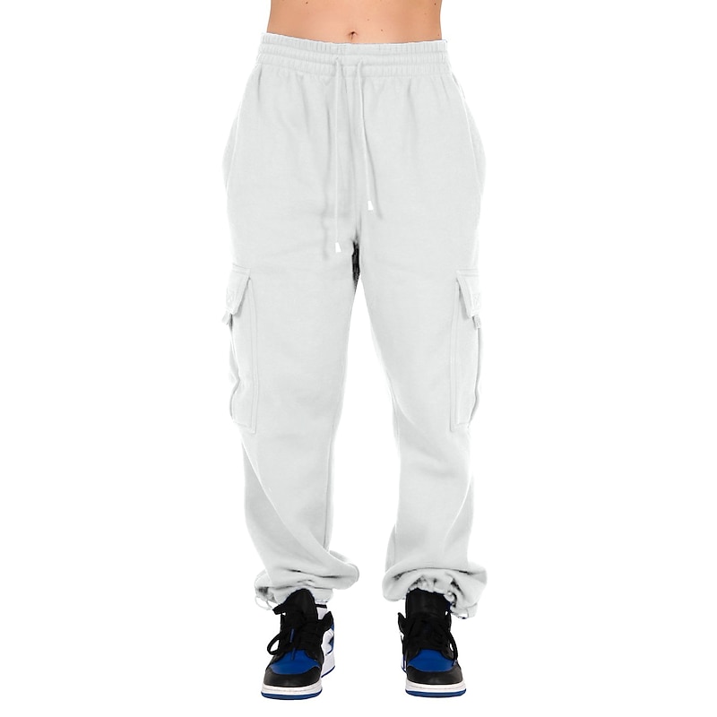 Women's Joggers Cargo Pants Drawstring Baggy Bottoms Athletic Athleisure Winter Breathable Soft Sweat wicking Gym Workout Running Jogging Sportswear Activewear Solid Colored Black White Army Green2