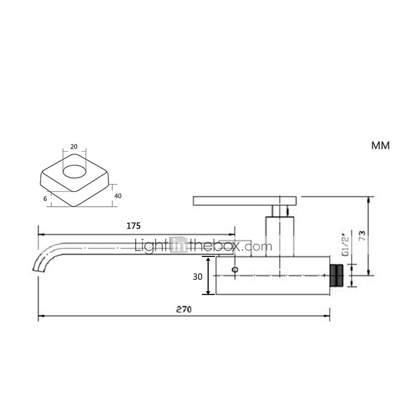 Copper Kitchen Sink Faucet,Waterfall Chrome Widespread Rotatable Single Handle One Hole Kitchen Taps with Ceramic Valve Cold Water Only4