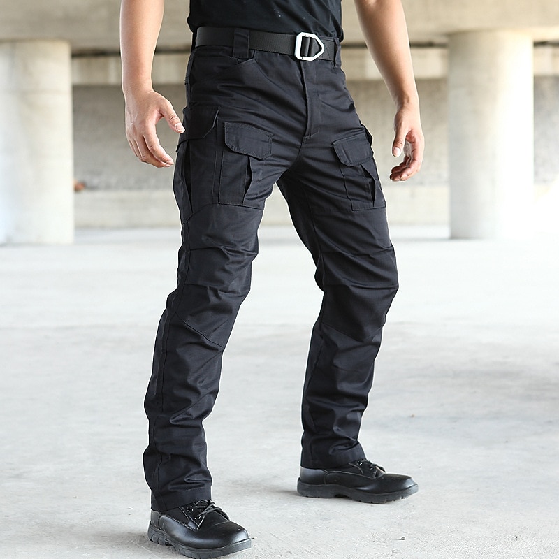 Men's Cargo Pants Cargo Trousers Tactical Pants Tactical Work Pants Multi Pocket Flap Pocket Solid Color Camouflage Waterproof Sports Outdoor Hiking Casual Military Gray Green Dark night camouflage4