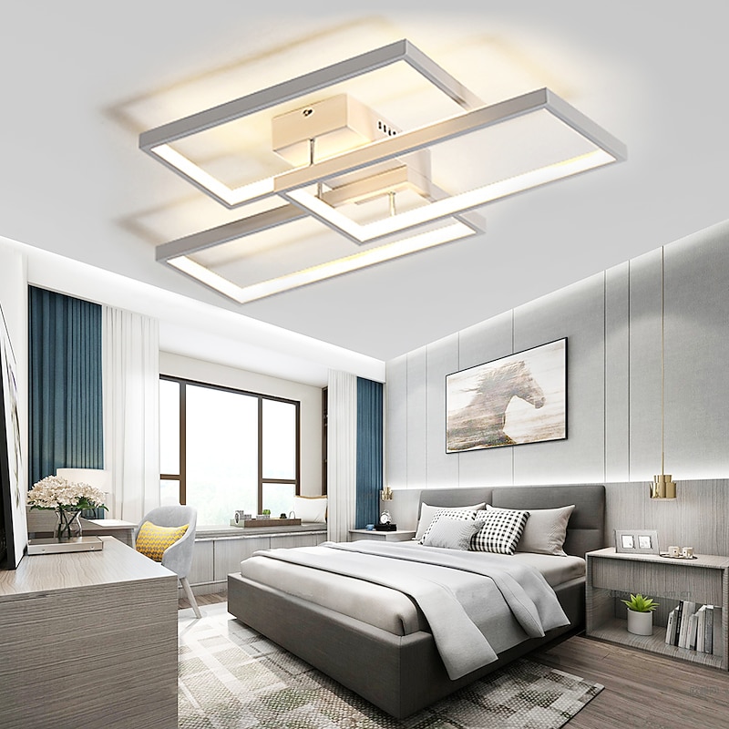 60 cm LED Ceiling Light Flush Mount Lights Aluminum Painted Finishes Modern 110-120V 220-240V / CE Certified ONLY DIMMABLE WITH REMOTE CONTROL2