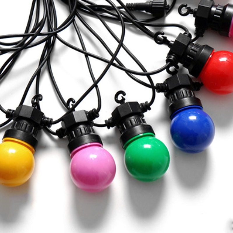 LED Bulb String Lights Outdoor 5m 10m 20m String Lights 50 100 150 LEDs 2835 SMD 1 Set Warm White Multi Color Party Decorative Holiday 100-240 V4