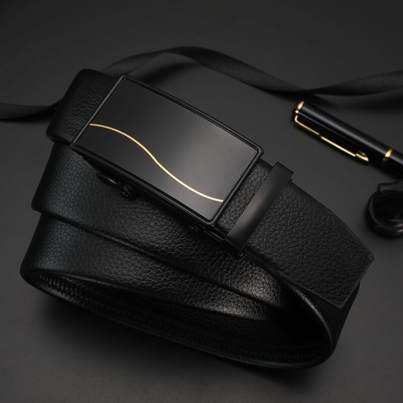 Men's Faux Leather Belt Ratchet Belt Black Red Faux Leather leatherette Fashion Party Work Solid Color Office / Career Daily Wear2