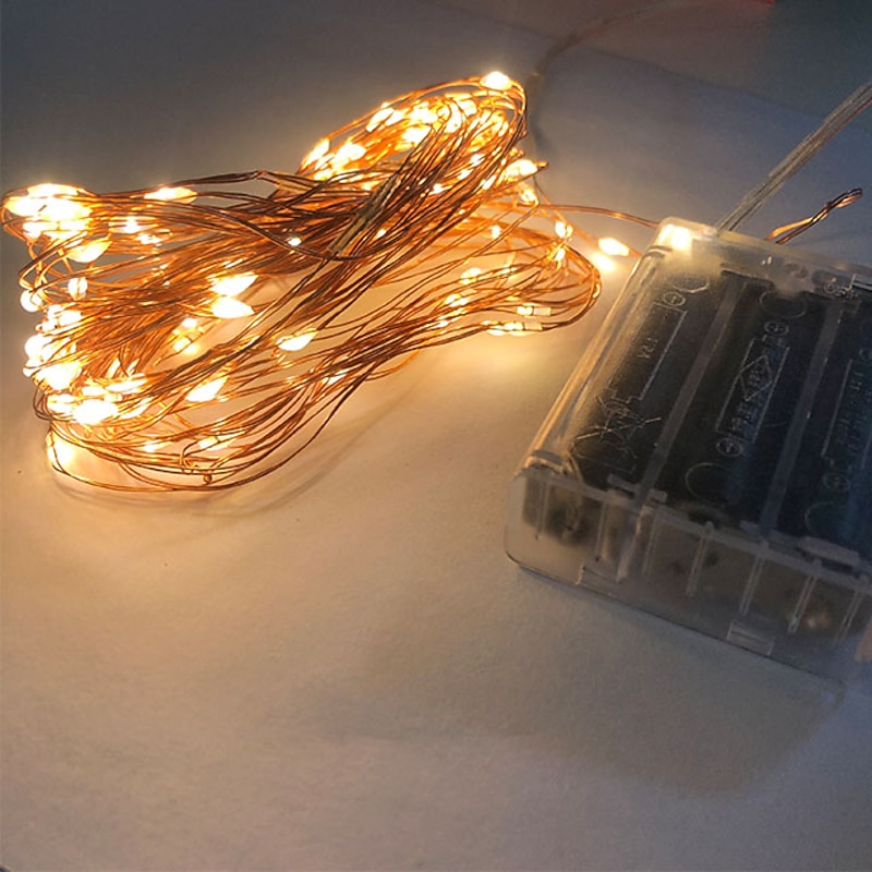LED String Light Copper Wire String Lights with 3AA Battery Steady on Fairy Light Indoor Decoration3