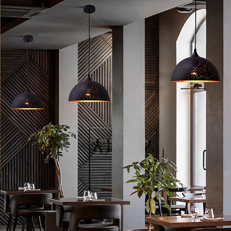 LED Pendant Light Kitchen Island Light Black Modern Single Design Metal Painted Finishes Traditional Classic Nordic Style 110-240 V3