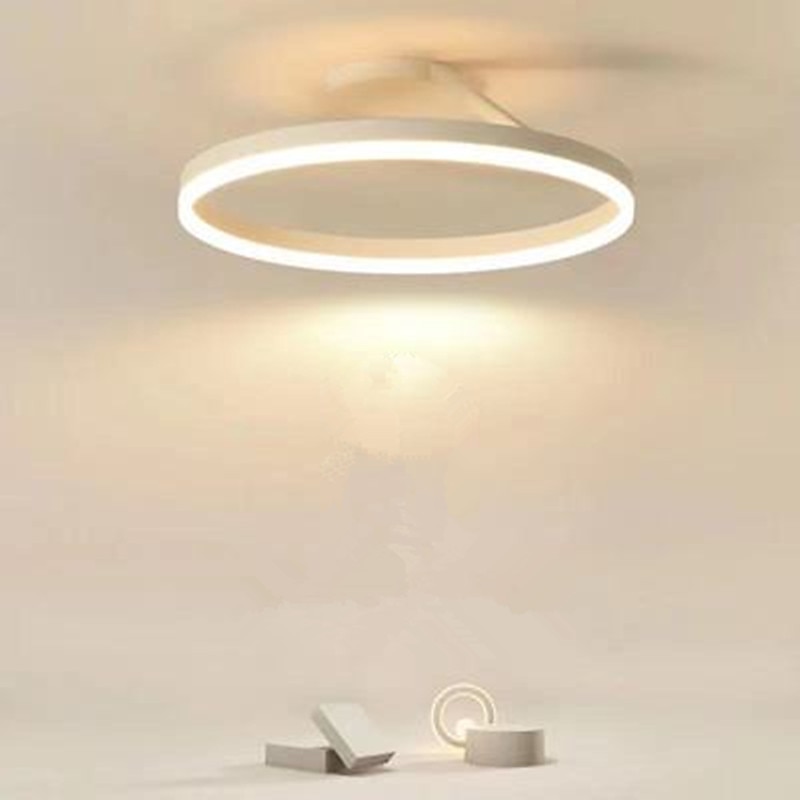 LED Ceiling Light Circle Modern Black White 40cm 50cm Flush Mount Lights Aluminum Artistic Style Modern Style Stylish Painted Finishes LED Modern 220-240V3