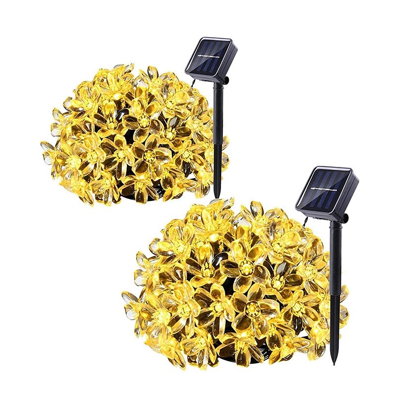 Outdoor Solar String Lights 2pcs 1pcs 8 Models Cherry Flower 6.5m 30 LED Solar String Light for Home Garden Decoration 5m 20 leds Waterproof Christmas Party Fairy Lights Outdoor Solar Lamp3