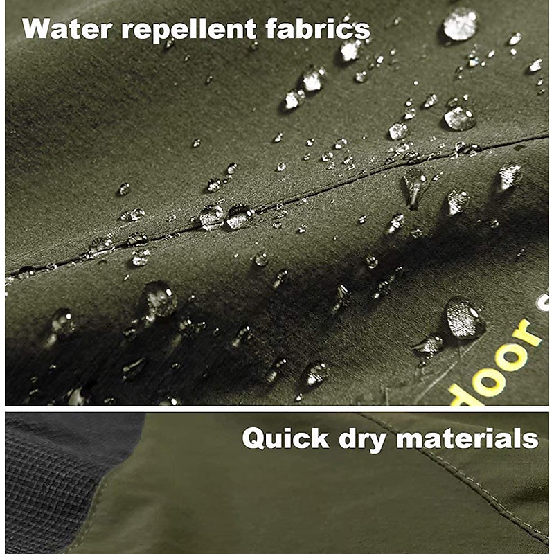 Men's Hiking Pants Trousers Work Pants Military Patchwork Summer Outdoor Waterproof Ripstop Quick Dry Multi Pockets Pants / Trousers Elastic Waist Navy Black Spandex Camping / Hiking Climbing S M L 5