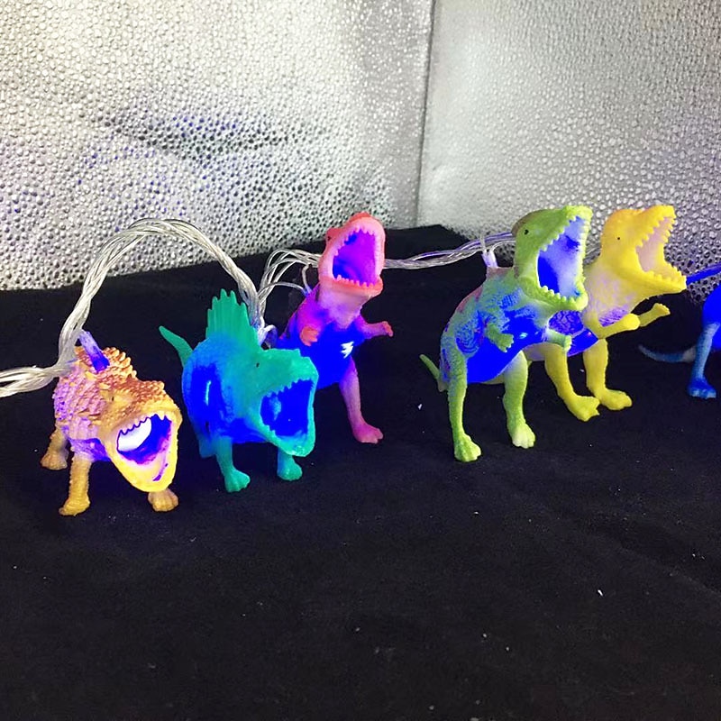 LED String Light 5M 20 LEDs Solar Powered String Lights Jurassic Dinosaur Animal lights  Warm White RGB White Christmas New Year's Creative Party Decorative  1Set4