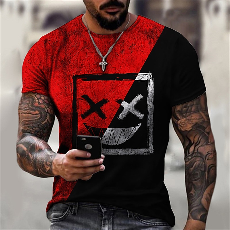 Men's Plus Size T shirt Tee Big and Tall Graphic Crew Neck Short Sleeve Summer Designer Basic Casual Slim Fit Casual Daily Tops4