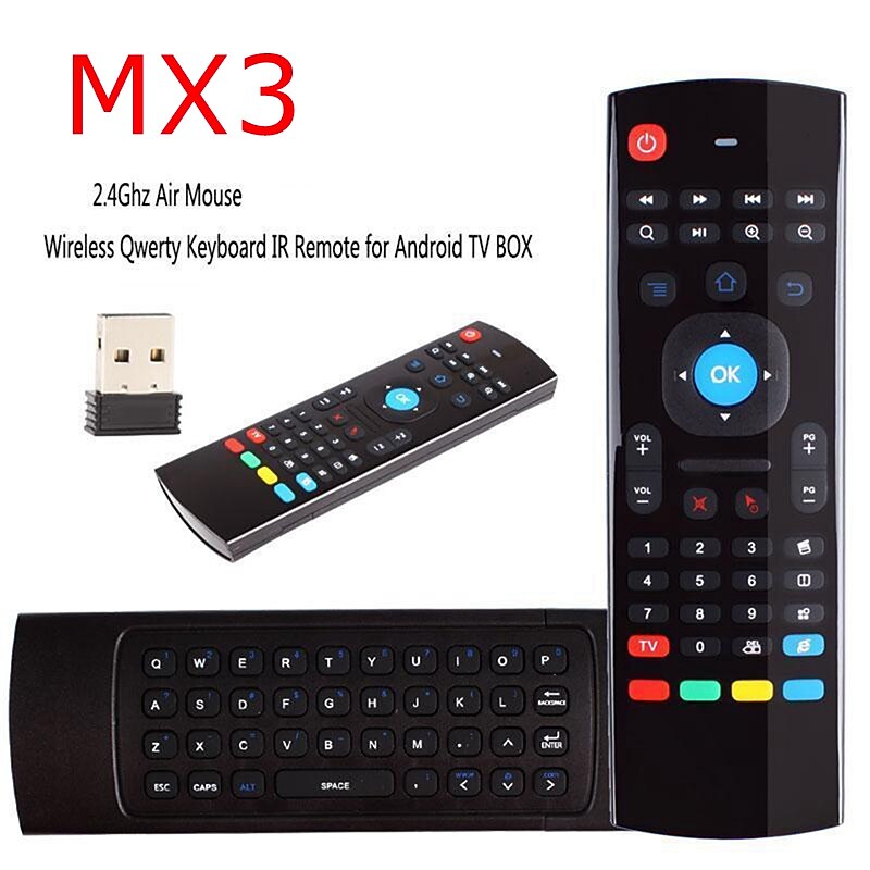 Factory Outlet MX3-A Wireless 2.4GHz Air Mouse Mini Keyboard Mini Size Novelty 81 pcs Keys Mouse Smart Voice Remote Control RF Wireless Keyboard IR Learning3