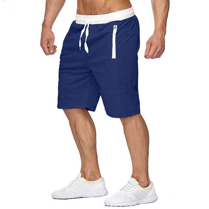 Men's Running Shorts Workout Shorts Drawstring Zipper Pocket Bottoms Casual Athleisure Breathable Soft Sweat wicking Gym Workout Performance Basketball Sportswear Activewear Solid Colored Black4