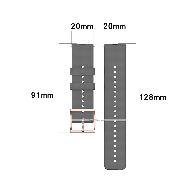 Watch Band for Garmin Venu Sq 2/2 Plus Forerunner 55/158 Vivoactive 3 Vivomove Sport Approach S42 Silicone Replacement Strap 20mm Sport Band Wristband 6