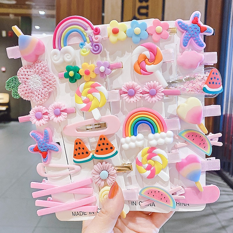 Kids' Cute Cartoon Hairpins Jewelry Princess Headdress Girls Little Girls Side Clip Bb Hairpin Baby Hair Accessories