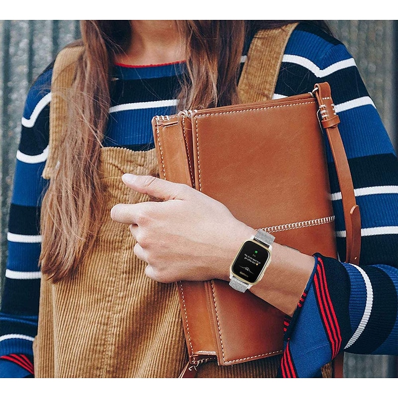 Watch Band for Garmin Forerunner 645/245/158/55 Music Venu Sq 2(Music) / Sq(Music) / 2 Plus, Venu Vívoactive 3 (Music), Vívomove 3 / HR / Sport / Style / Luxe Approach S42 / S40 / S12 Stainless Steel4