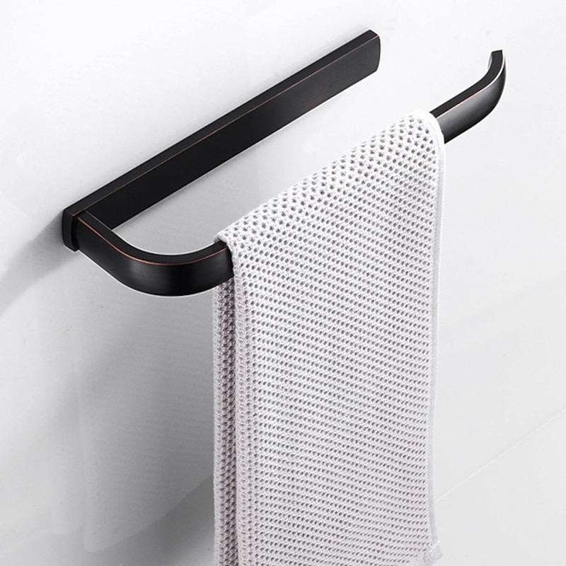 Brushed Brass Towel holder Towel Bar Contemporary Brass 1pc - Hotel bath 1-Towel Bar3