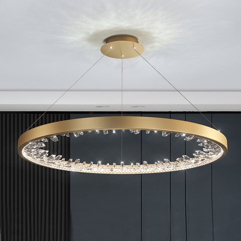 LED Pendant Light 60 cm Lantern Desgin Pendant Light Metal Electroplated Modern 220-240V3