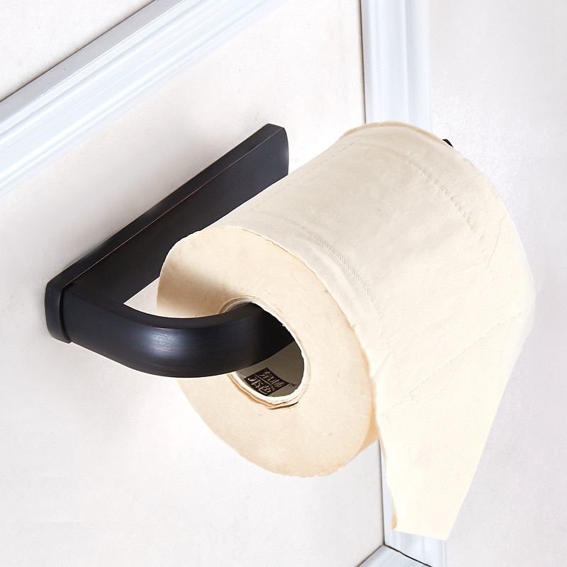 Antique Brass Toilet Roll Paper Holders,Towel Ring Hangers Bath Collection Set Wall Modern Mount4