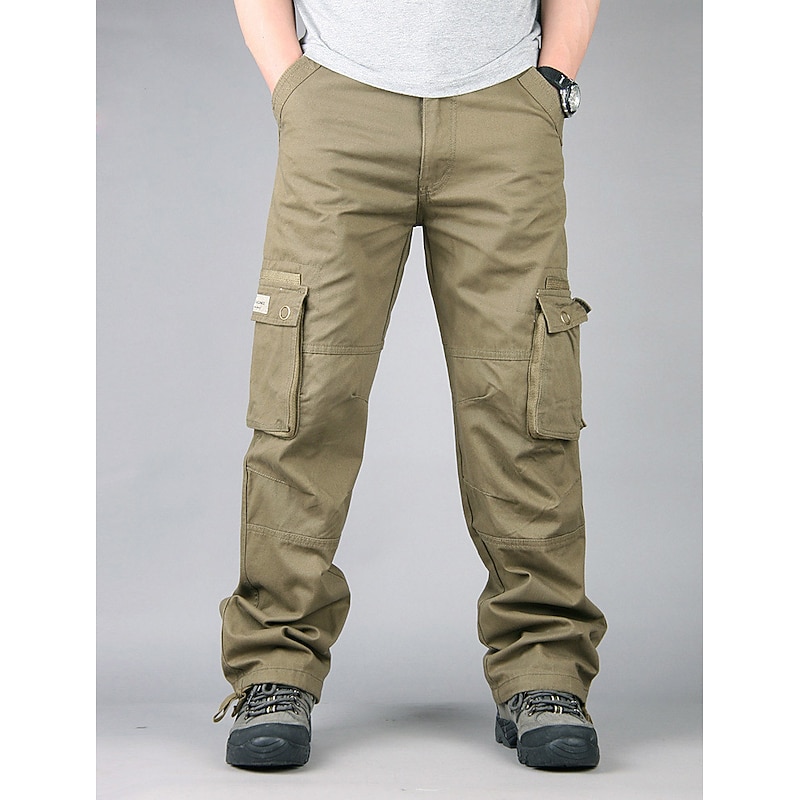Men's Cargo Pants Hiking Pants Trousers Work Pants Track Pants Military Spring Outdoor Ripstop Quick Dry Multi Pockets Sweat wicking Bottoms 6 Pockets Black Yellow Cotton Hunting Fishing Climbing 302