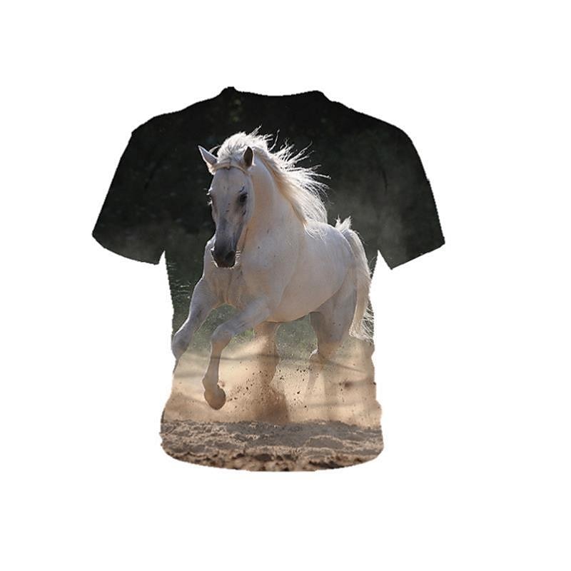 Girls' 3D Graphic Animal T shirt Tee Short Sleeve 3D Print Spring & Summer Active Polyester Rayon Kids 3-12 Years School2