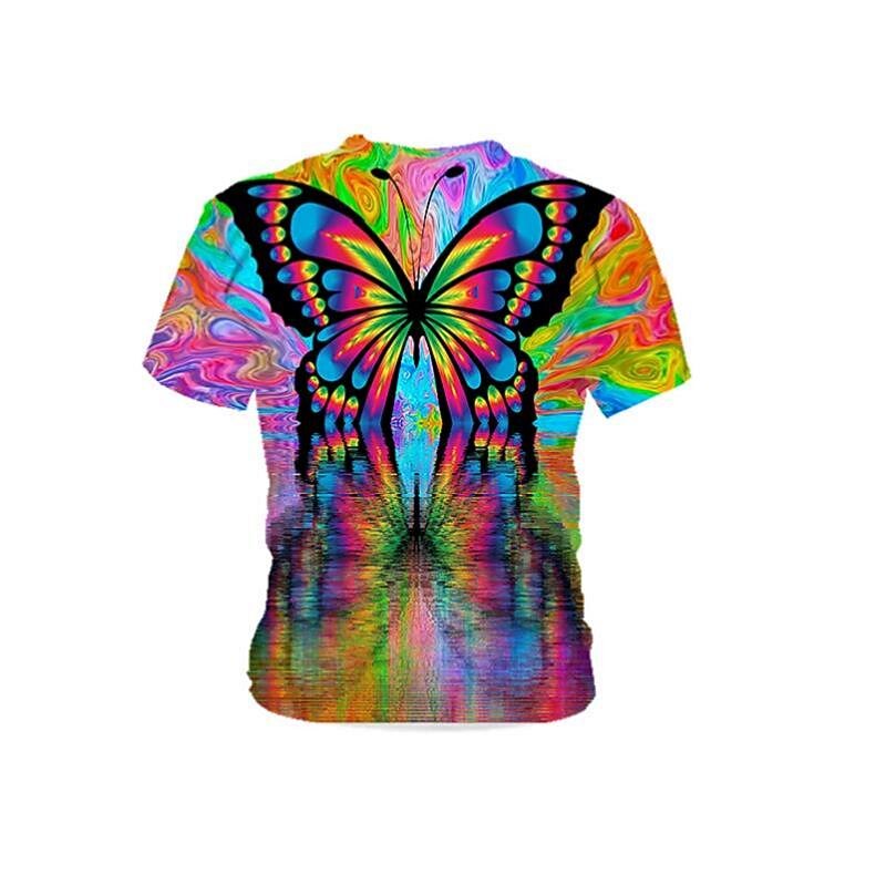 Girls' 3D Animal Rainbow T shirt Short Sleeve 3D Print Summer Active Polyester Rayon Kids 3-12 Years Outdoor Daily2