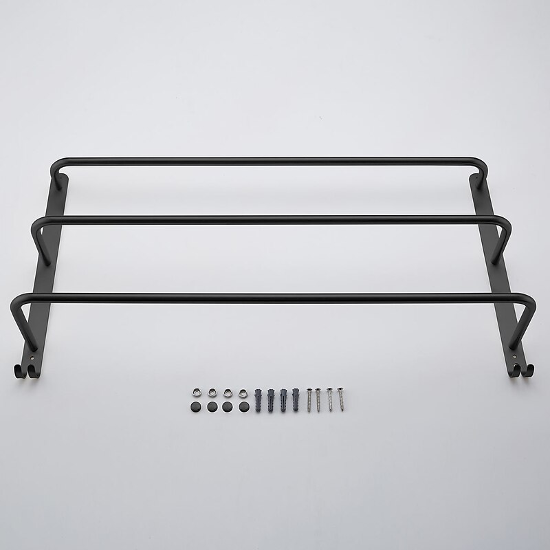 Wall Mounted Towel Rack,Stainless Steel 3-TierTowel Bar Storage Shelf for Bathroom 60cm Towel Holder Towel Rail Towel Hanger4