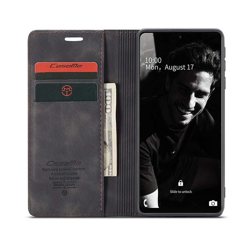 Phone Case For Samsung Galaxy S23 S22 S21 FE S21 Ultra Plus A14 A34 A54 A12 A32 Wallet Case with Stand Holder Flip Wallet Solid Colored TPU PU Leather3