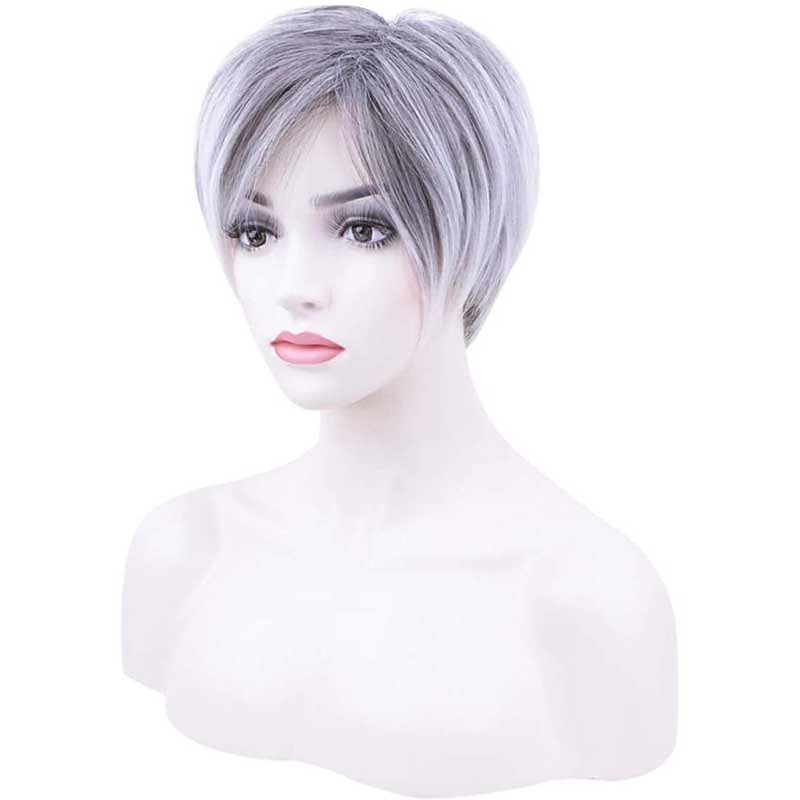 Short Cut Wig Blonde Straight Pixie Cut Heat Resistant Wig Short Boy Cut Hair Wigs With Bangs2