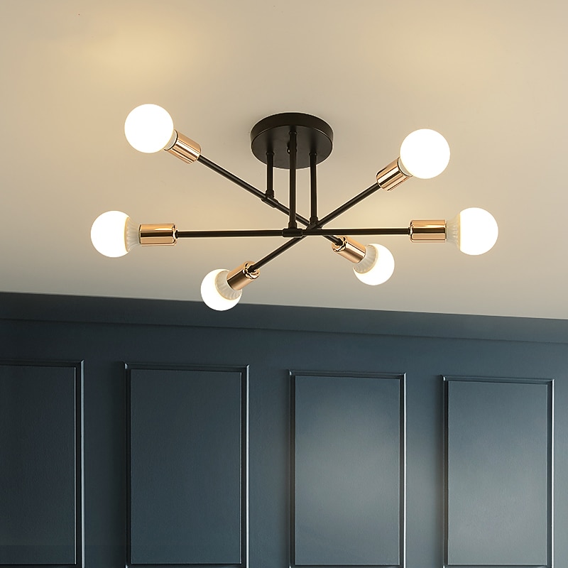 72 cm Globe Design Geometric Shapes Flush Mount Lights Metal Sputnik Linear Geometrical Painted Finishes Contemporary Artistic Nordic Style 110-220V 220-240V4