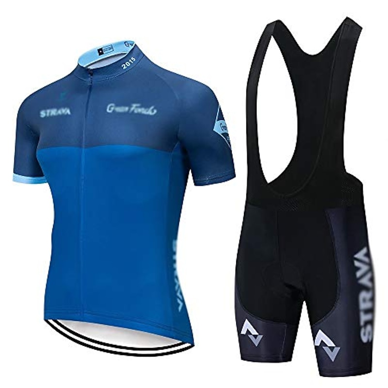 cycling jersey strava cycling jersey short sleeve set maillot ciclismo uniformes quick-dry bike clothing mtb jersey (color : c4, size : l)2