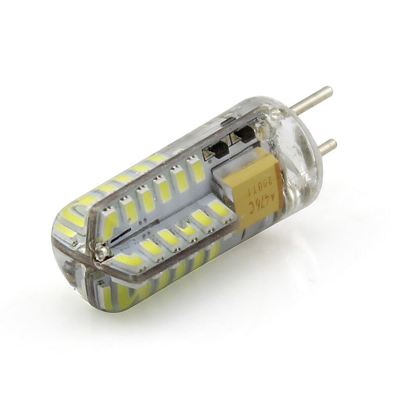 G6.35 GY6.35 Bi-Pin Base LED Bulb 12V 24V 2W Daylight 6000KJC Type Halogen Replacement Bulb Not Dimmable 20W Equivalent 4-Pack3