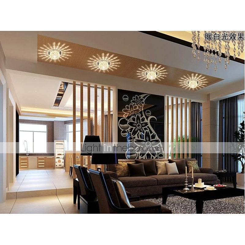 1pc 3 W Ceiling Light LED Spotlight 3 LED Beads Integrate Crystle Decorative Warm White Natural White2